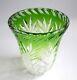 Vase Vert En Cristal Taillé De Baccarat St Louis Bohème 1,8 Kg
