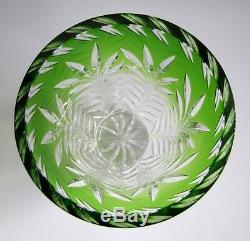 Vase Vert en Cristal Taillé de Baccarat St Louis Bohème 1,8 kg