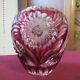 Vase Boule En Cristal Taillé Rouge Saint Louis Baccarat Lorraine A Définir