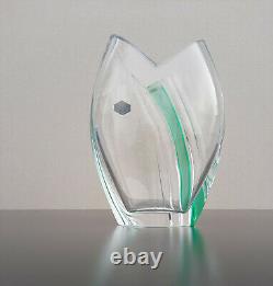 Vase cristal de Saint-Louis designer Claude Bromet 1990 excellent état St-Louis