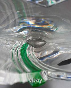 Vase cristal de Saint-Louis designer Claude Bromet 1990 excellent état St-Louis