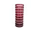 Vase Cristal Overlay Rouge Rose Framboise Taillé Signé Signature Saint-louis St