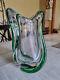 Vase Cristal St Louis Avec Nuance De Vert H18 Cm, Poids 1,6 Kg Occasion