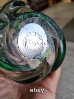 Vase cristal st louis avec nuance de vert h18 cm, poids 1,6 kg occasion