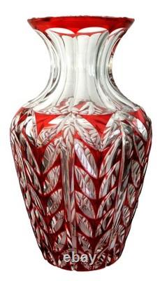 Vase en Cristal Saint Louis Overlay Rouge