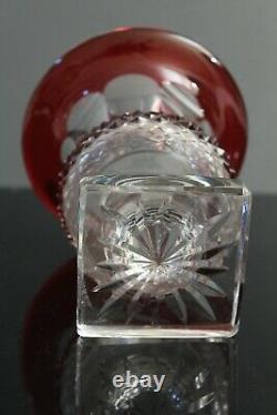 Vase en cristal de de saint louis signée double rouge modèle versailles