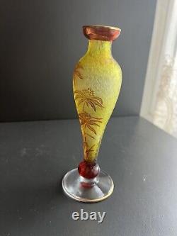 Vase soliflore En Cristal Givre Dégage À L'acide Saint Louis Baccarat