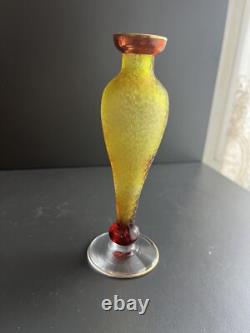 Vase soliflore En Cristal Givre Dégage À L'acide Saint Louis Baccarat
