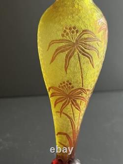 Vase soliflore En Cristal Givre Dégage À L'acide Saint Louis Baccarat