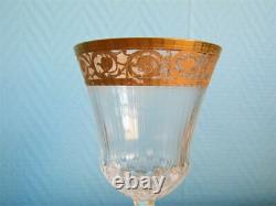 Verre 14,4 cm en cristal de Saint Louis signé modèle Thistle (Lot K)