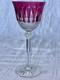 Verre A Pied Cristal De Saint Louis Tommy Couleur Rouge Rubis 20 Cm Signe