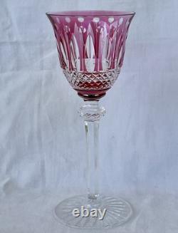 Verre A Pied En Cristal De St Louis Tommy 16.5 CM Couleur Rouge Rubis