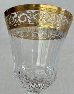 Verre A Pied En Cristal Et Or De St Louis Thistle 14.2 CM