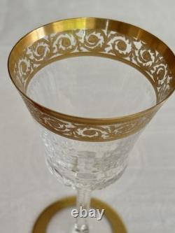 Verre A Pied En Cristal Et Or De St Louis Thistle 14.2 CM