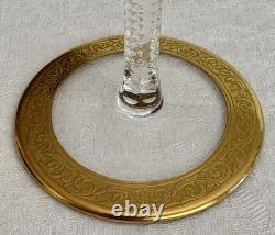 Verre A Pied En Cristal Et Or De St Louis Thistle 14.2 CM
