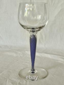 Verre A Pied En Cristal Saint Louis Modele Mozart Couleur Bleu
