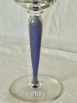 Verre A Pied En Cristal Saint Louis Modele Mozart Couleur Bleu