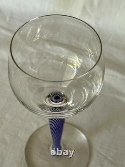 Verre A Pied En Cristal Saint Louis Modele Mozart Couleur Bleu
