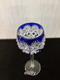 Verre Rohmer couleur bleu foncé modèle Florence cristal Saint Louis