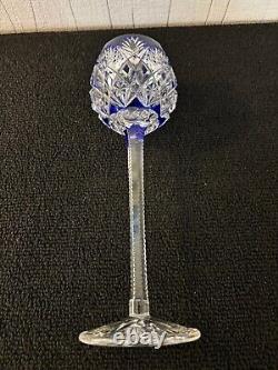 Verre Rohmer couleur bleu foncé modèle Florence cristal Saint Louis