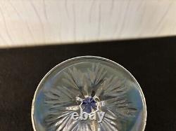 Verre Rohmer couleur bleu foncé modèle Florence cristal Saint Louis