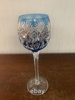 Verre Rohmer couleur bleu modèle Florence cristal Saint Louis