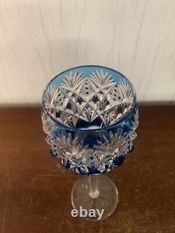 Verre Rohmer couleur bleu modèle Florence cristal Saint Louis