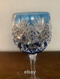 Verre Rohmer couleur bleu modèle Florence cristal Saint Louis