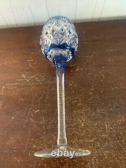 Verre Rohmer couleur bleu modèle Florence cristal Saint Louis
