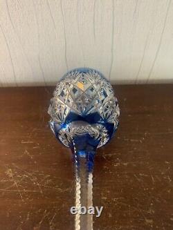 Verre Rohmer couleur bleu modèle Florence cristal Saint Louis