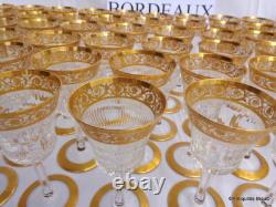 Verre à Bordeaux 142mm en Saint St Louis Cristal Thistle Or signé parfait état