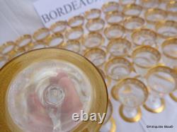 Verre à Bordeaux 142mm en Saint St Louis Cristal Thistle Or signé parfait état