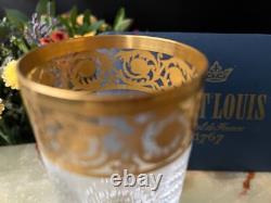 Verre à orangeade Thistle Or Cristal Saint Louis signé très bon état