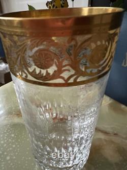 Verre à orangeade Thistle Or Cristal Saint Louis signé très bon état