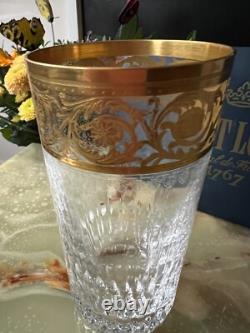 Verre à orangeade Thistle Or Cristal Saint Louis signé très bon état
