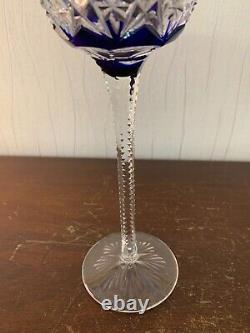 Verre à vin bleu modèle Florence en cristal de Saint Louis