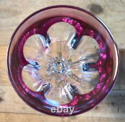 Verre à vin cristal du rhin St Louis rose modele Chambord H 22,2 cm