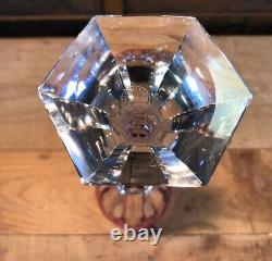 Verre à vin cristal du rhin St Louis rose modele Chambord H 22,2 cm