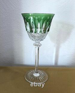 Verre à vin du Rhin SAINT LOUIS modèle TOMMY cristal doublé vert Roemer 19,8 cm