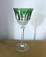 Verre à Vin Du Rhin Saint Louis Modèle Tommy Cristal Doublé Vert Roemer 19,8 Cm