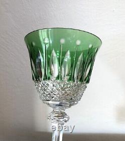 Verre à vin du Rhin SAINT LOUIS modèle TOMMY cristal doublé vert Roemer 19,8 cm