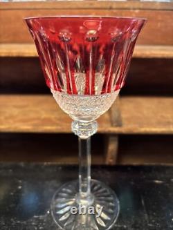 Verre à vin du Rhin cristal Rouge signé SAINT LOUIS modèle TOMMY 19,8 cm
