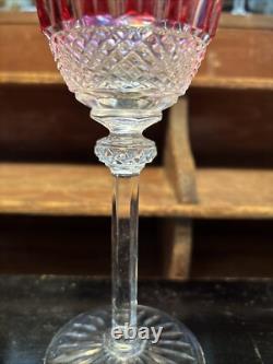 Verre à vin du Rhin cristal Rouge signé SAINT LOUIS modèle TOMMY 19,8 cm