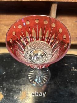 Verre à vin du Rhin cristal Rouge signé SAINT LOUIS modèle TOMMY 19,8 cm