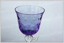 Verre à vin du Rhin cristal de St Louis modèle Bubbles violet Roemer glass (C)