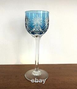 Verre à vin du Rhin cristal doublé bleu SAINT LOUIS taille 8764 roemer 19,8 cm