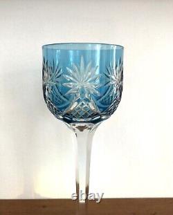 Verre à vin du Rhin cristal doublé bleu SAINT LOUIS taille 8764 roemer 19,8 cm