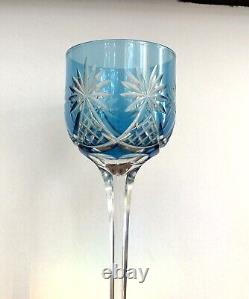 Verre à vin du Rhin cristal doublé bleu SAINT LOUIS taille 8764 roemer 19,8 cm