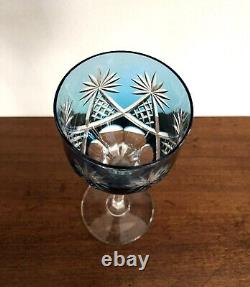 Verre à vin du Rhin cristal doublé bleu SAINT LOUIS taille 8764 roemer 19,8 cm