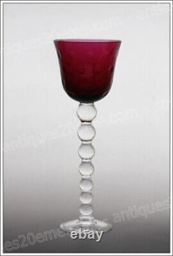 Verre à vin du Rhin en cristal de Saint Louis modèle Bubbles Roemer glass (A)